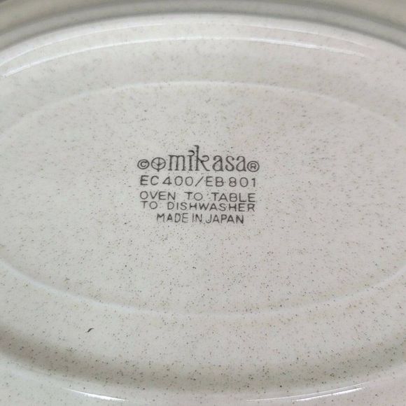 Vintage Mikasa Stoneware Whole Wheat Gravy Boat & Spill‎ Under Plate Japan - Picture 9 of 9